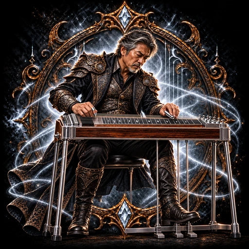 Pedal Steel Warrior character art